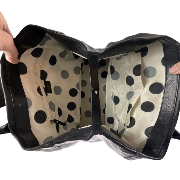 Kate Spade Anisha Chrystie black butter-soft leather tote bag gold-tone hardware - Picture 7 of 13